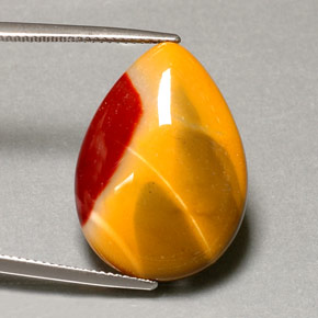 Jaspe multicolorido natural 16,18ct, formato de pêra, opaco