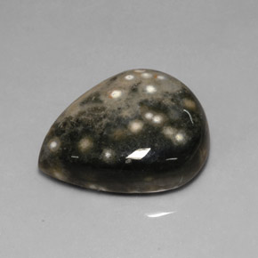 Jaspe multicolorido natural 24,92ct, formato de pêra, opaco