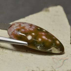 Jaspe Multicolorido Natural 30.74ct, Formato de pêra, Opaco