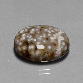 Jaspe multicolorido natural 13,68ct, corte oval, opaco