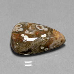 Jaspe multicolorido natural 20,99ct, formato de pêra, opaco