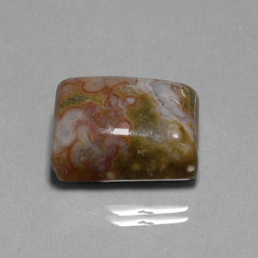 Jaspe multicolorido natural 17,72ct, baguete, opaco