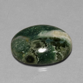 Jaspe multicolorido natural 13,88ct, corte oval, opaco
