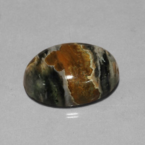 Jaspe multicolorido natural 11,51ct, corte oval, opaco