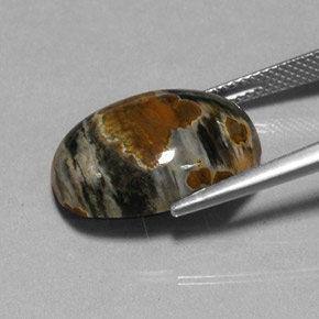 Jaspe multicolorido natural 11,51ct, corte oval, opaco
