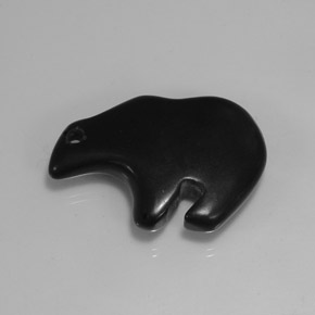 Jaspe preto natural 21,09ct, forma extravagante, opaco
