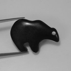 Jaspe preto natural 21,09ct, forma extravagante, opaco