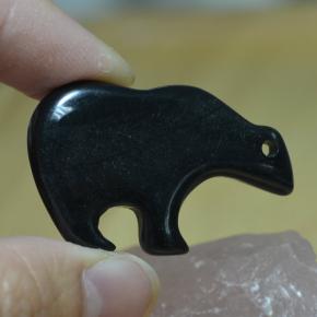 Jaspe preto natural 42,52ct, forma extravagante, opaco