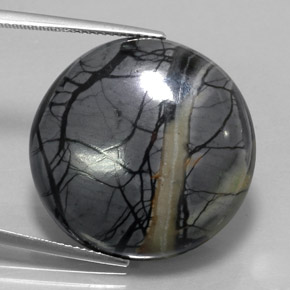 Jaspe Multicolorido Natural 30.49ct, Corte Redondo, Opaco