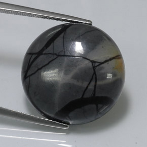 Jaspe multicolorido natural 18,77ct, corte redondo, opaco