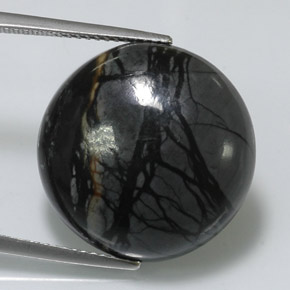 Jaspe multicolorido natural 19,32ct, corte redondo, opaco