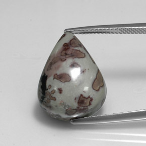 Jaspe multicolorido natural 15,13ct, formato de pêra, opaco