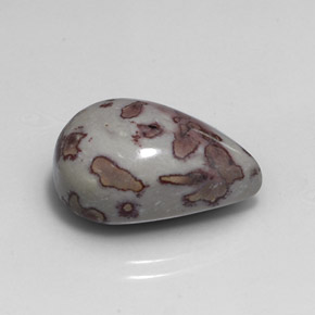 Jaspe multicolorido natural 15,13ct, formato de pêra, opaco