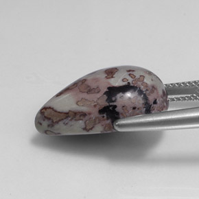 Jaspe multicolorido natural 15,13ct, formato de pêra, opaco