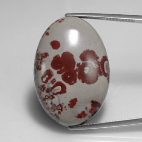 Jaspe multicolorido natural 37,87ct, corte oval, opaco