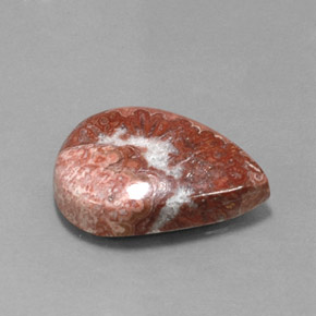 Jaspe multicolorido natural 10,75ct, formato de pêra, opaco
