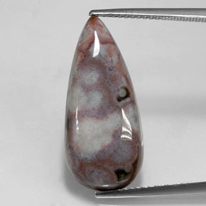 Jaspe multicolorido natural 11,23ct, formato de pêra, opaco