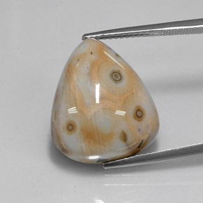 Jaspe multicolorido natural 15,02ct, formato de pêra, opaco