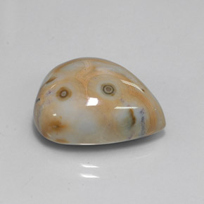 Jaspe multicolorido natural 15,02ct, formato de pêra, opaco