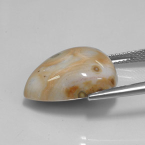 Jaspe multicolorido natural 15,02ct, formato de pêra, opaco