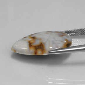 Jaspe multicolorido natural 11,87ct, formato de pêra, opaco