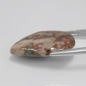 Jaspe multicolorido natural 13,92ct, formato de pêra, opaco