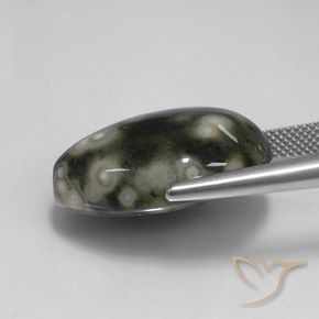 Jaspe multicolorido natural 26,28ct, formato de pêra, opaco