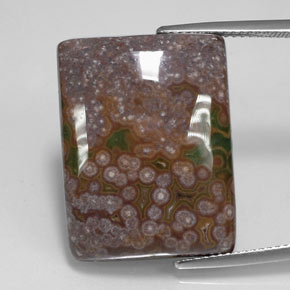 Jaspe multicolorido natural 26,22ct, baguete, opaco