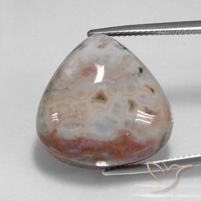 26.95ct Natural Multicolorido Jaspe, Formato de pêra, Opaco