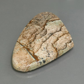 Jaspe multicolorido natural 18,86ct, formato de pêra, opaco
