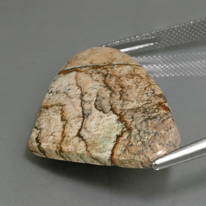 Jaspe multicolorido natural 18,86ct, formato de pêra, opaco