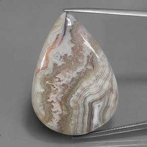 Jaspe multicolorido natural 44,46ct, formato de pêra, opaco