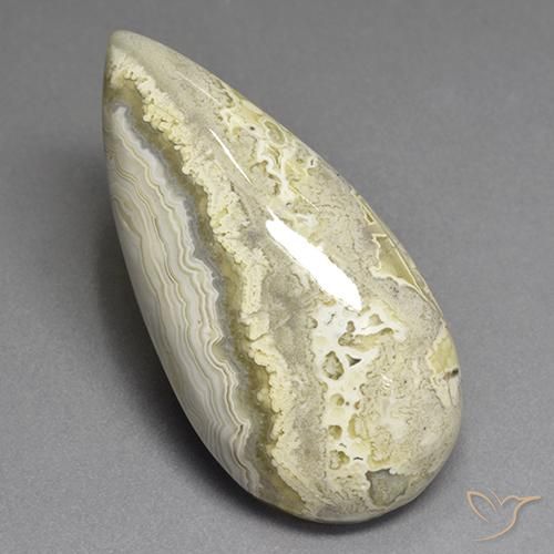 Pedra preciosa pêra jaspe de 30,27 quilates, jaspe certificado solto da Indonésia, Gema natural não tratada, 34,2 x 16,7 mm, Photo A