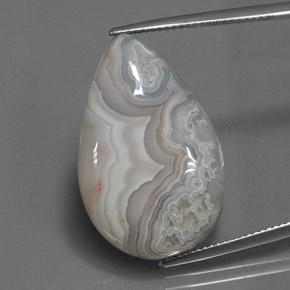 Jaspe multicolorido natural 23,01ct, formato de pêra, opaco