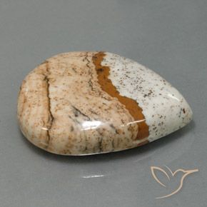 Jaspe Multicolorido Natural 31.10ct, Formato de pêra, Opaco