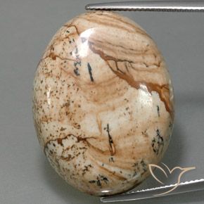 44.54ct Natural Multicolorido Jaspe, oval, Opaco