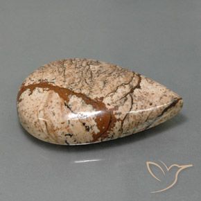 Jaspe Multicolorido Natural 36.58ct, Formato de pêra, Opaco