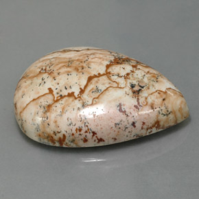 Jaspe multicolorido natural 38,83ct, formato de pêra, opaco