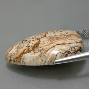 Jaspe multicolorido natural 38,83ct, formato de pêra, opaco