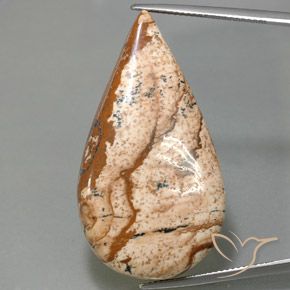 43.77ct Natural Multicolorido Jaspe, Formato de pêra, Opaco