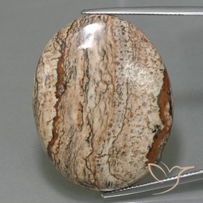 49.58ct Natural Multicolorido Jaspe, oval, Opaco