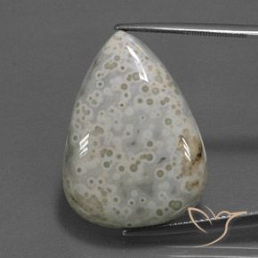 34.98ct Natural Multicolorido Jaspe, Formato de pêra, Opaco