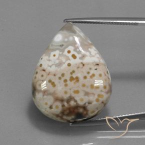 33.07ct Natural Multicolorido Jaspe, Formato de pêra, Opaco