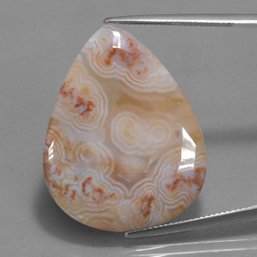 Jaspe multicolorido natural 25,49ct, formato de pêra, opaco