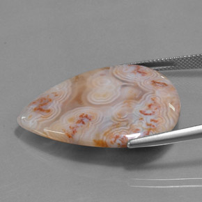 Jaspe multicolorido natural 25,49ct, formato de pêra, opaco