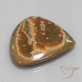 Jaspe Multicolorido Natural 41.62ct, Formato de pêra, Opaco