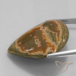 Jaspe Multicolorido Natural 41.62ct, Formato de pêra, Opaco