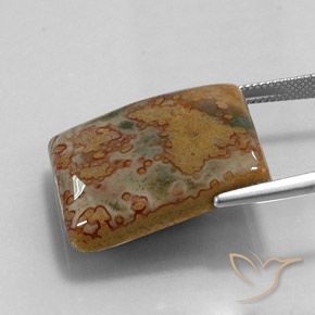 Jaspe Multicolorido Natural 36.10ct, baguete, Opaco