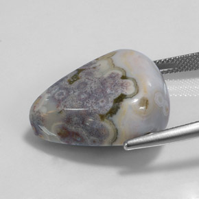 Jaspe multicolorido natural 29,32ct, formato de pêra, opaco