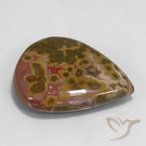 Jaspe Multicolorido Natural 41.21ct, Formato de pêra, Opaco